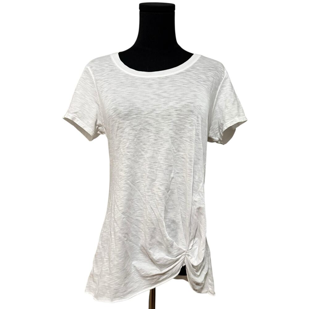 Michael Stars Short Sleeve Crew Neck Tee Supima Cotton White USA One Size OS